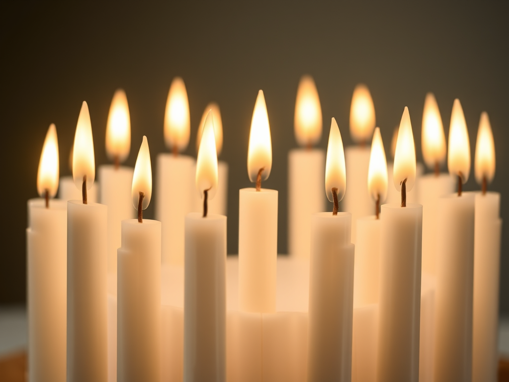 Bougies blanches pour rituel de protection.