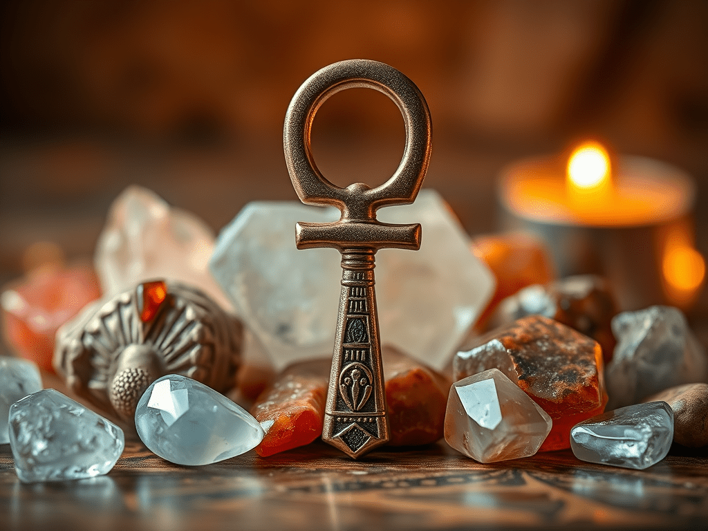La lithothérapie et les symboles égyptiens, l'oeil d'horus, la croix de Ankh, le scarabé, le djed, le lotus